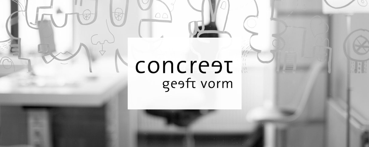 Header Concreet geeft vorm website