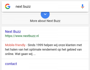 Mobielvriendelijke label voor je website in Google