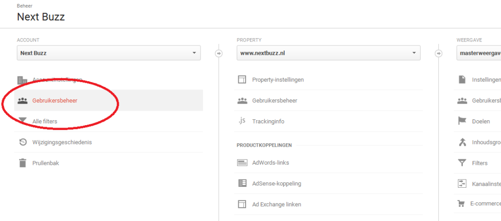 Toegang krijgen Google Analytics op account