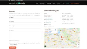 Haarcentrum Ugeka website